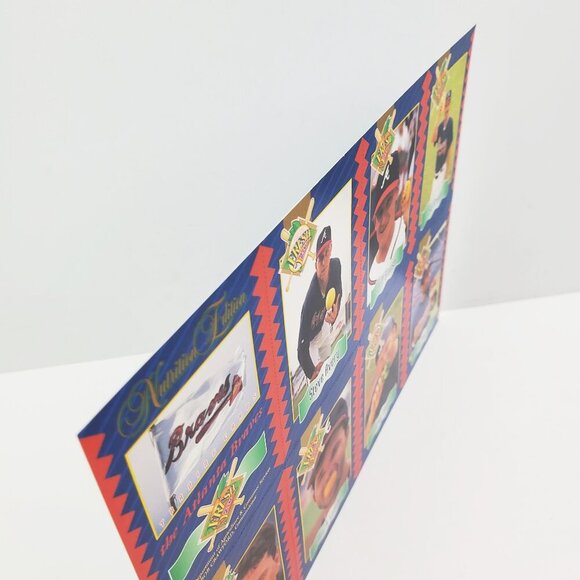 Atlanta Braves Vintage 1993 Nutrition Edition Baseball Cards Sheet Uncut 90s MLB - Picture 8 of 12